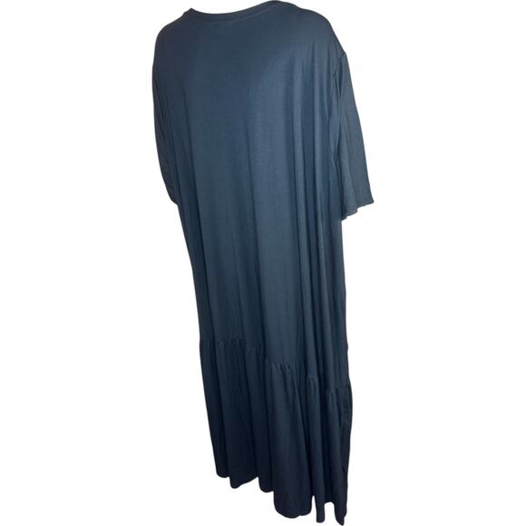 LOGO by Lori Goldstein Regular Rayon 230 Elbow Sleeve Dress Black 4X - Picture 8 of 13